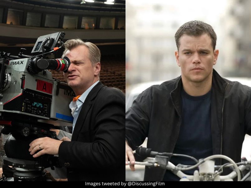 Christopher Nolan and Matt Damon 