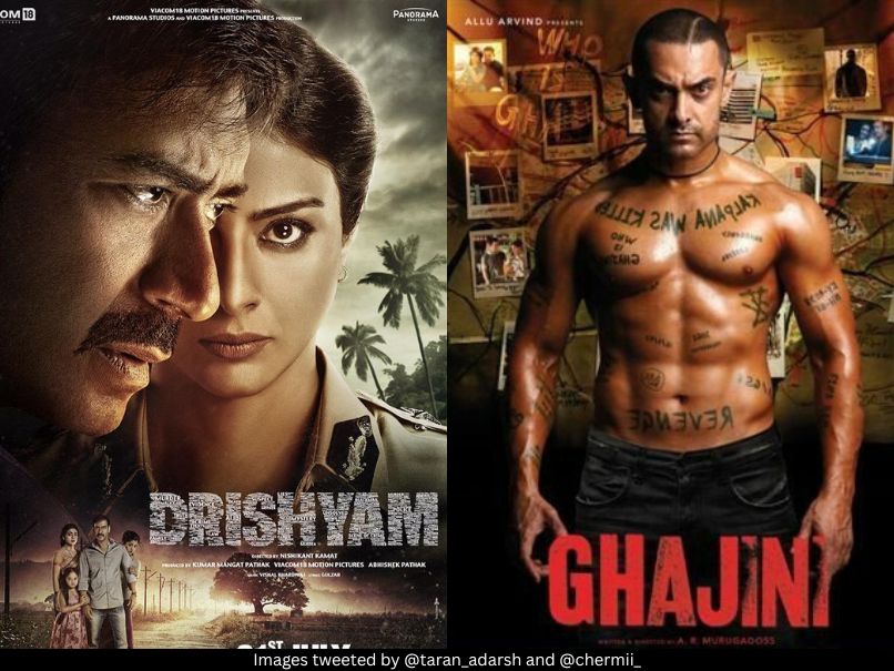 Drishyam Ghajini posters 