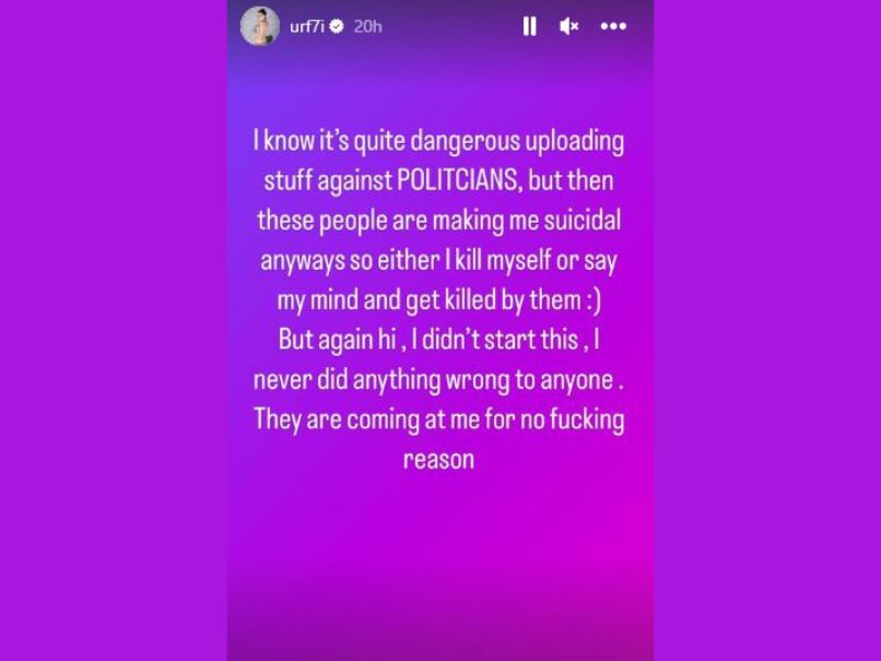 Urfi Javed Insta Story