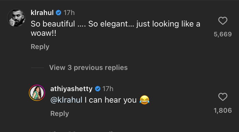 KL Rahul Athiya Shetty 