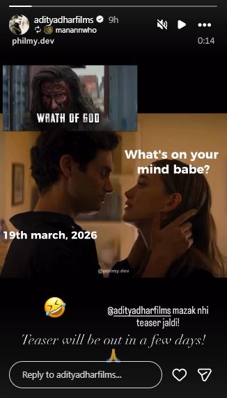 Aditya Dhar reply