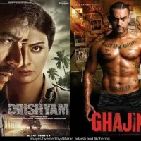 Drishyam Ghajini posters 