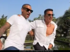 Shikhar Dhawan and Akshay Kumar 