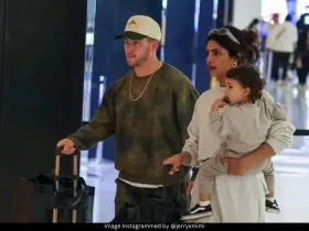 Nick Jonas, Priyanka Chopra and Malti Marie 