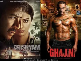 Drishyam Ghajini posters 