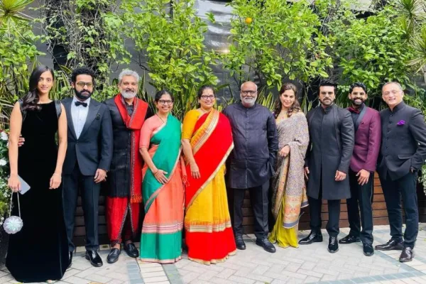 Ram Charan with RRR team