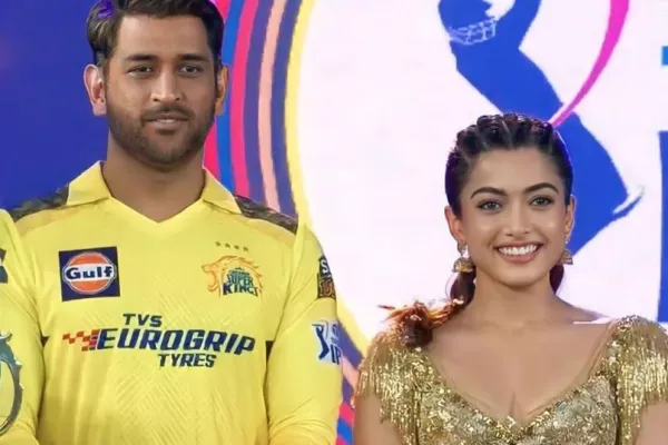 Rashmika with Dhoni 