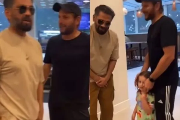 Suniel Shetty Shahid Afridi 