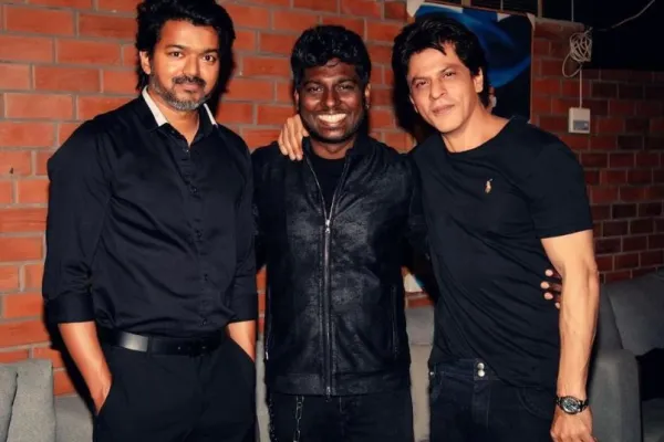 Vijay, Atlee and Shah Rukh Khan 
