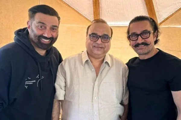 Sunny Deol, Rajkumar Santoshi and Aamir Khan 
