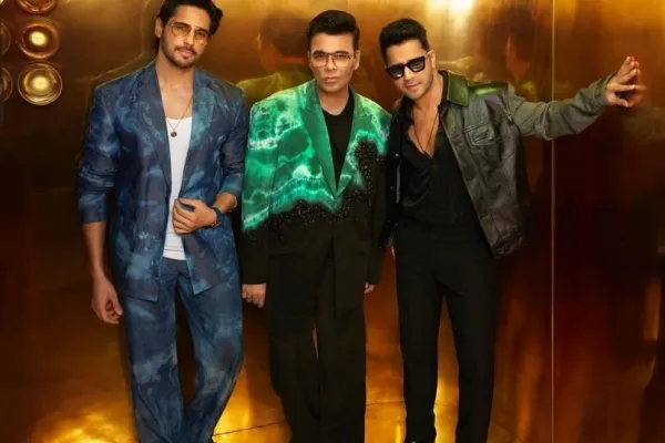 Sidharth Malhotra, Karan Johar and Varun Dhawan 