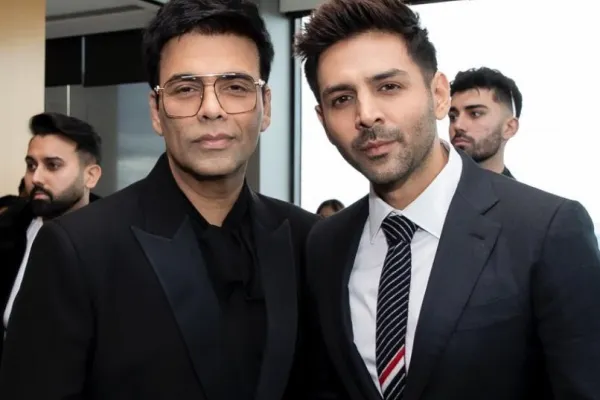 Karan Johar and Kartik Aaryan 
