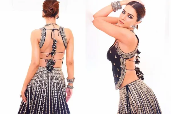 Kriti Sanon stuns in a black lehenga set