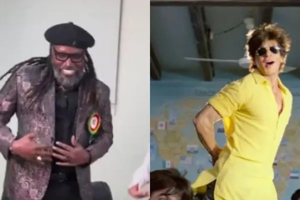 Chris Gayle and SRK 