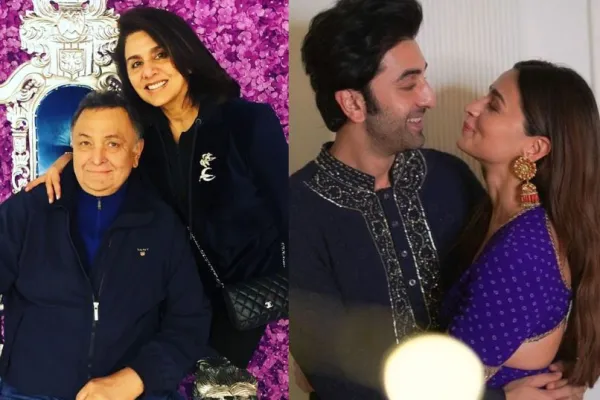 Neetu Kapoor, Rishi Kapoor, Alia Bhatt and Ranbir Kapoor 