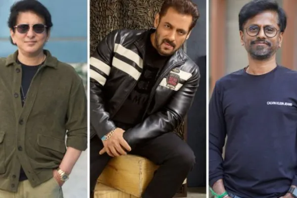 Sajid Nadiadwala, Salman Khan and AR Murugadoss 