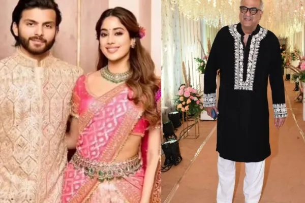 Shikhar Pahariya, Janhvi Kapoor and Boney Kapoor 