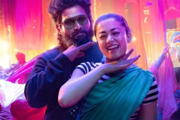 Allu Arjun and Rashmika Mandanna 